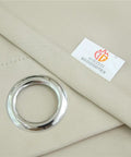 Close-up of Inherent Flame Retardant Thermal Insulated Kitchen Curtain Dope Privacy Shield 42W By 84L Inches Light Beige fabric