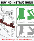 Diagram showing Post Mount Disc Brake Caliper Adapter 160mm To 203mm For Front And Rear MTB Rigs installation on A-mount.