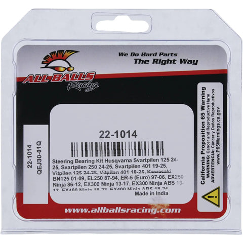 Beefed Up Steering Stem Bearing Seal Kit For Kawasaki Includes Upper And Lower Tapered Bearing Sets packaging front view