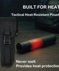 Heat Resistant Suppressor Pouch For Rifles And Pistols Melt Proof Insulation Holster Safe Silencer Storage Multi Purpose MOLLE Pouch Holder 9Inch Black Tactical Gear For Range Trips