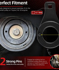 Crankshaft Damper Pulley Holding Tool for Toyota 3.4L V6 Engines Tacoma 4Runner T100 Tundra pickup shown with strong two-pin fitment