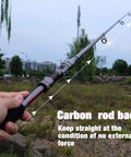 Telescopic Fishing Rod For Travel And Bass And Trout Angling With 24T Carbon Fiber Construction CNC Machined Reel Seat in hand