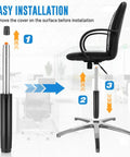 Heavy Duty 1000 Lb Gas Lift Chair Cylinder Replacement 12 To 18 Inch Universal Office Chair Gas Lift Class 4 Gas Cylinder For Gaming Chairs Executive Chairs Home And Captain Chairs Wide Compatibility installation diagram