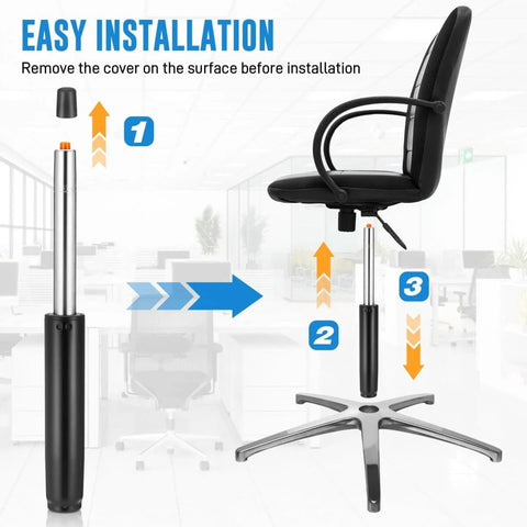 Heavy Duty 1000 Lb Gas Lift Chair Cylinder Replacement 12 To 18 Inch Universal Office Chair Gas Lift Class 4 Gas Cylinder For Gaming Chairs Executive Chairs Home And Captain Chairs Wide Compatibility installation diagram
