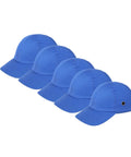 Five Pack Reflective Bump Cap Hard Hat With Adjustable Hook And Loop Fit Lightweight Breathable Twill Royal Blue And Mesh