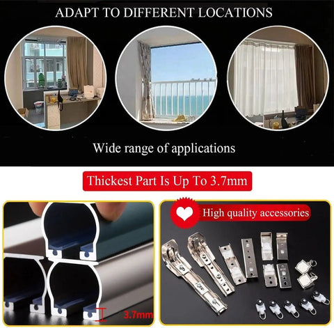 Heavy Duty Double Track Aluminum Sliding Barn Door Rail Kit Wall Or Ceiling Mounted Room Divider components including accessories.