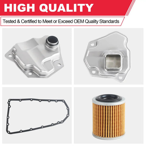 Nissan Transmission Filter And Oil Pan Gasket Kit Fits Altima Rogue Sentra NV200 31728 1XF02 31728 1XF03 5191890AA Replacement Valve Pan Gasket Oil Strainer