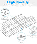 Bottom Basin Rack Set For K-6488 And K-6489 Kitchen Sinks Left And Right Stainless Steel Replacement with rubber feet and grid design.