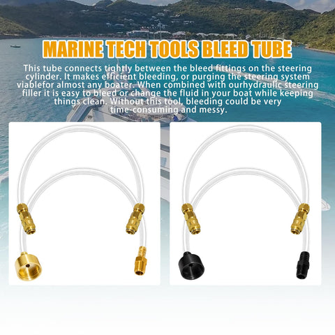 Pro Grade Hydraulic Steering Bleed Kit For Boats And Yachts Gear Up Quick Connect Marine Bleeder Tool With Upgraded Cap For Clean Fill And Drain Compatible With Hydraulic Steering Systems