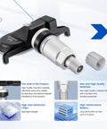 Preprogrammed 315Mhz TPMS Tire Pressure Monitoring System Sensors 4Pc Set Direct Fit For Gm Oe 13581558 close-up view of sensor components.