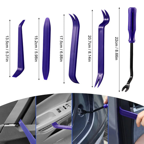 All In One 265 Piece Car Bumper Retainer Clip Kit With Six Size Plastic Rivets Auto Fasteners Push Pins tools shown