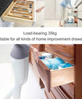Heavy Duty Smooth Ride Push To Open Undermount Drawer Slides With Full Extension Cabinet Rails and Built In Soft Close Track 14 Inches Long.