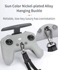 Go To Lanyard Strap For DJI FPV Avata Phantom 4 Pro Drones And RC Transmitters attached to DJI controller with gun color buckle
