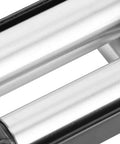 Close-up of 10 Inch Heavy Duty Winch Cable Roller Fairlead for Side By Side Vehicles, showing silver rollers and iron frame details.