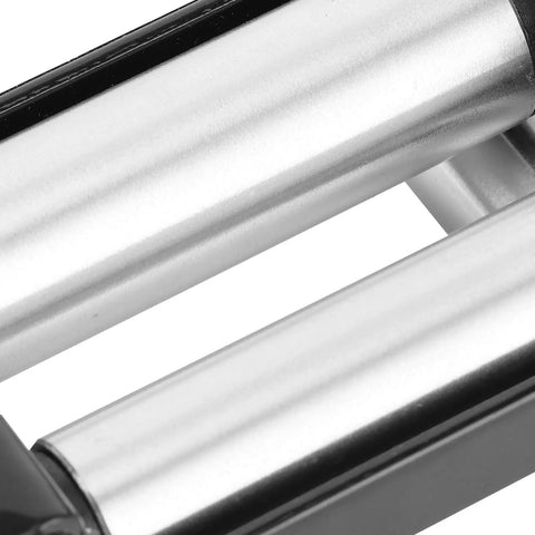 Close-up of 10 Inch Heavy Duty Winch Cable Roller Fairlead for Side By Side Vehicles, showing silver rollers and iron frame details.