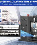Automatic Wire Stripping Machine For Copper Wires 0.08 To 1.5 Inches, 11 Channel Design With 700W Motor And 10 Ultra Blades