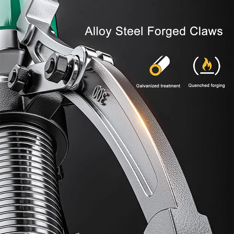 Heavy Duty Two Or Three Jaw Interchangeable Bearing Puller Kit Forged Alloy Steel Gear Gripper with robust claws close-up.