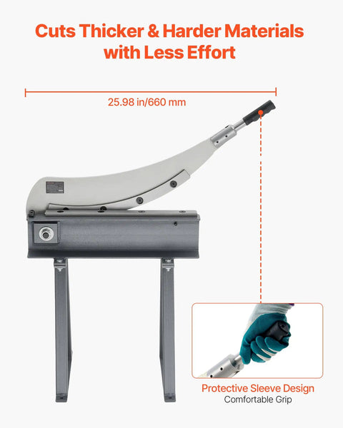 20 Inch Guillotine Shear Benchtop Cutter Manual Plate Shear For Metal Sheet Processing Pro Grade Heavy Duty Stand Included