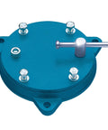 360 Degree Rotating Table Vise Mount for 120mm Heuer Vise, Forged Steel Blue Finish, Quick Lock Lever, top view