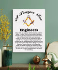 Engineer’s Prayer Canvas Wall Art For Office Decor And Home, Engineering Gift Poster 11.5x15 Inches, Framed Ready To Hang
