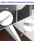 Thirty Pack Plastic Rubber Door Stopper Replacement Tips Universal Size White Door Stop Guards For Wall Protection At Home And Office Durable Caps To Prevent Scratches And Dings shown installed on doors and walls.