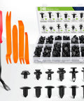 240 Piece DIY Friendly Car Retainer Clips Kit With 12 Sizes 6.3mm To 10mm Bumper Grill Fender Door Rivets And 5 Fastener Removal Tools
