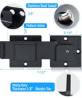7.5 Inch Flip Gate Latch Lock With Padlock Hole 3 Pack Heavy Duty Aluminum Alloy Built Tough for sliding doors and gates