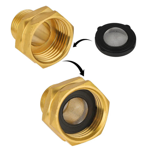 20 Pcs Hose Filter Washers With Stainless Steel Screen And Rubber Gasket For Garden Hose 3/4 Inch Connectors And 5/8 Inch Washing Machine