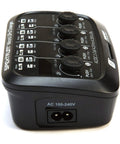 Smart 4-Port 1S LiPo Charger With Digital LED Display And Independent Output Ports, Micro Size, AC DC Input, One-Touch Dial