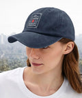 Navy Blue Womens Adjustable Baseball Cap With Washed Distressed Low Profile Look for streetwear and outdoor fun