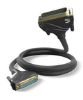 25 Foot Modular Snake Core Cable With Eight Shielded Audio Channels, DB25 Connectors, no soldering, black coiled design