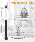 30 Pack 10 Inch Gas Struts For Cabinets And Doors With Soft Open Pneumatic Lift For RV Boat Hatch Furniture Lids 100N 22.5lb Heavy Duty Props Includes 29mm Mounts And 49 By 13 Mm Brackets