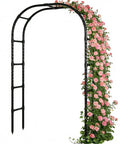 Rustproof Metal Garden Arch Trellis With PE Coating, Easy Assembly, 7.9 Ft High By 4 Ft Wide, Yard Ready Climbing Plant Support with roses