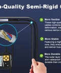 1080P HD Endoscope Camera With Light showing semi-rigid cable structure, 4.3 inch IPS Screen Borescope, IP67 Waterproof 16.4ft