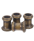 Legit 4 Pack Heavy Duty Gold Metal Lamp Pipe Coupler Adapter Connects Fixture Threads Perfectly For Your Next Sick DIY Lighting Projects With Heat Resistant Zinc Alloy Build Holds Tough So You Can Skip The Tools Get It Done Right No Sweat., 4 zinc alloy couplers shown