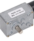 Straight Up Reliable DC24V Self Locking Gear Motor With Reversible Single Shaft And Heavy Duty Aluminum Housing Delivers Locked Stability At 80RPM close-up view showing single shaft and motor casing.