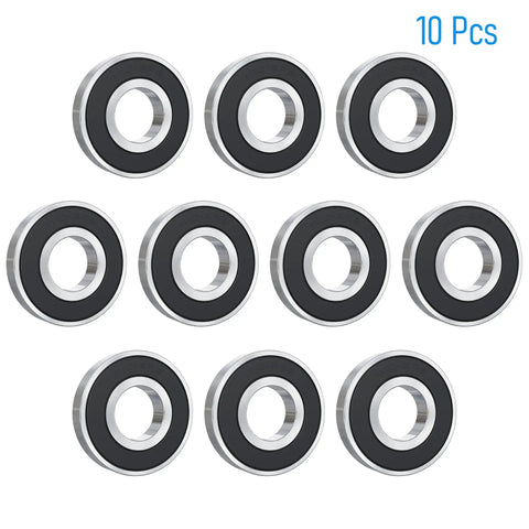 R10-2RS Deep Groove Ball Bearing Set 10 Pieces Bore Five Eighths Inch Outer Diameter One And Three Eighths Inch Width Eleven Thirty-Seconds Inch