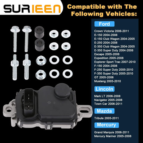 Plug And Play Fuel Pump Driver Module With Mounting Bolts For Ford 2004-2011, Lincoln 2005-2011, Mazda 2005-2011, Mercury 2005-2011 Replacement For 4C2A-9D372-BA 5L8Z-9D370-AA 5L8A-9D370-AA Aluminum And Plastic Housing With Rubber Mounting Bushing