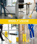 Heavy Duty 60 Inch Mop Handle Designed For Commercial And Household Floor Cleaning Via Adjustable Thumb Wheel Clamp used in various settings.