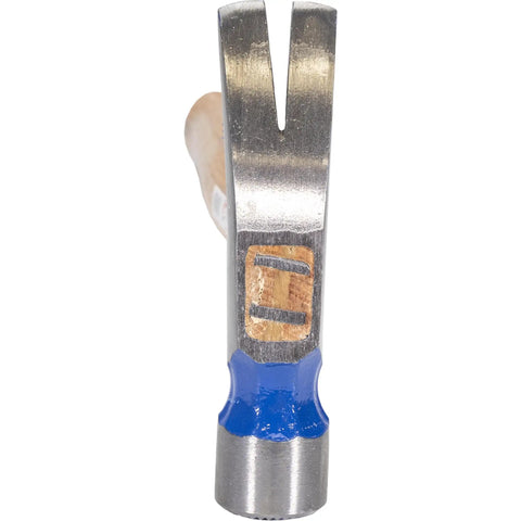 Hickory Handle Framer Hammer 999 Series 32 Oz Milled Face Made In USA 707M VN10720 claw end detail, heavy duty rip for tough jobs.