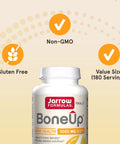 BoneUp For Bone Density With Vitamin D3 And K2 Calcium Support Supplement 240 Capsules, non-GMO, gluten-free bottle image
