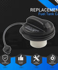 Fuel Tank Cap Replacement For 2009 2015 Mazda 3 CX7 CX9 Black Filler Cover Lid with tether shown in close-up