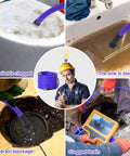 100 Ft Sewer Jetter Kit For Pressure Washer With 5800 PSI Drain Cleaner Hose in use for various clogged drains