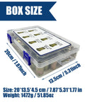 Rivet Nut Assortment Kit Pro Grade Galvanized Carbon Steel 505Pcs plastic case with box size dimensions