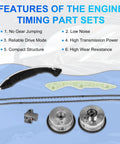4B12 Engine Timing Chain Kit With Camshaft VVT Sprocket 2 Piece Set components display on blue background