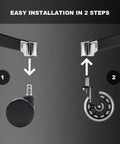 Easy installation in 2 steps for Heavy Duty Rubber Chair Wheels Replacement Set Of 5 For Hardwood Floors And Carpet