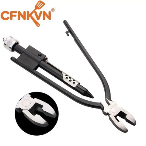 Pro Grade Auto Spring Loaded Safety Wire Pliers 9 Inch for twisting and cutting stainless steel wire in automotive and aircraft