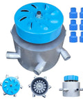 Beast 3000W Water Turbine Generator 220V Micro Hydroelectric System With Dual Ballasts And Six 50mm PVC Pipes, 3500 RPM Portable Turbine for rivers.