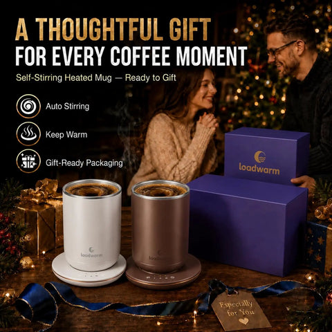 Kick The Spoon Habit With This Slick Set Of Two 10oz Self Heating Coffee Mugs Featuring Magnetized Vortex Stirring And Smart Temperature Control For Flawless Matcha Mixes And All Day Sipper Vibes.
