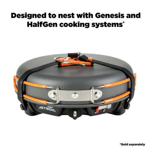 10-Inch nonstick fry pan for camping and backpacking stoves, durable ceramic coating, compact design for outdoor cooking